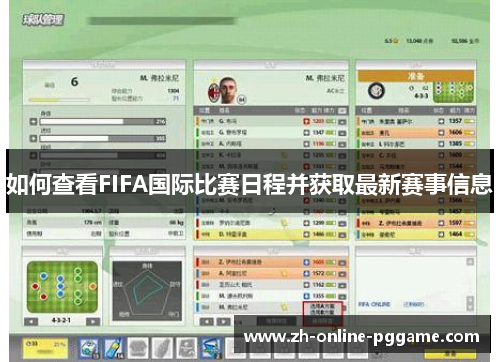 如何查看FIFA国际比赛日程并获取最新赛事信息